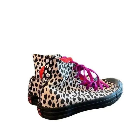 CONVERSE ALL STAR high top animal print with neon accent size 8 - Picture 7 of 9